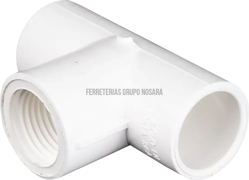 Tee potable PVC con rosca 38 mm (1-1/2")-MS 000128-7441102805033