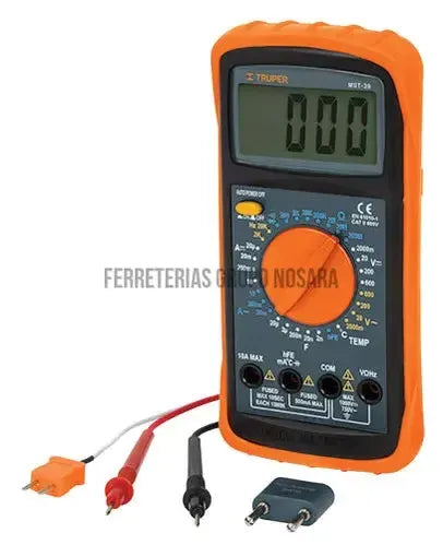 Tester multimetro digital profesional con RMS verdadero 200mV-1000V / 2V-750V Truper MUT-39 / 10402-MS 006733-7501206625460