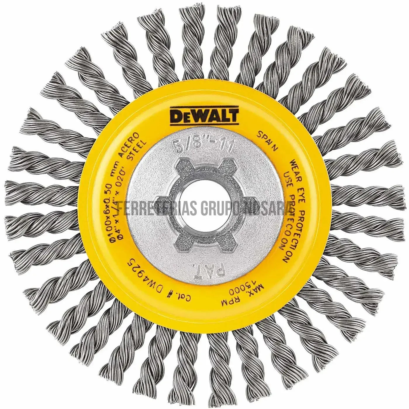Cepillo trenzado circular para esmeriladora 6" Dewalt DW4937-MS 007314-28877321264