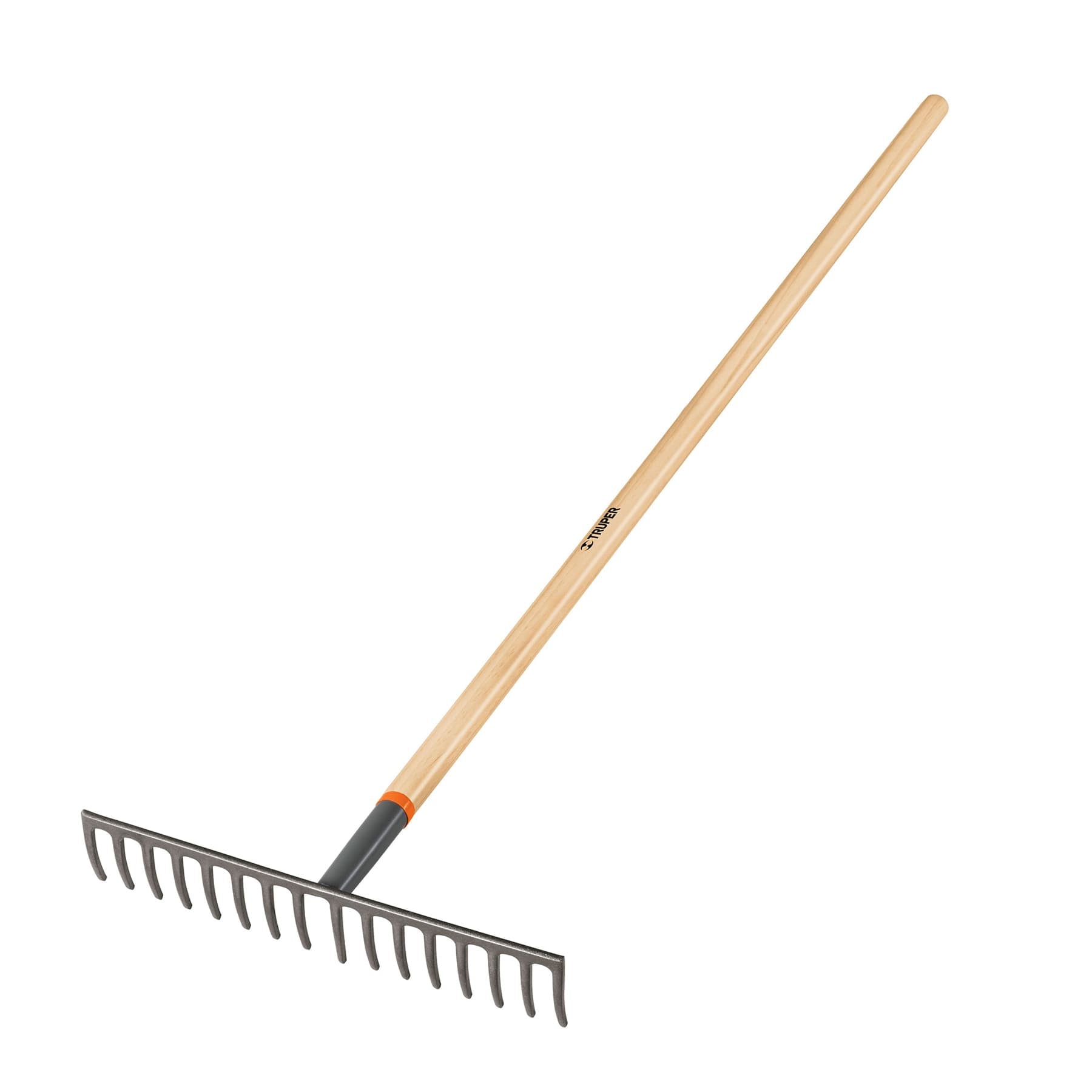 16 Tooth Straight Rake, 60" Shank, Truper / 17880