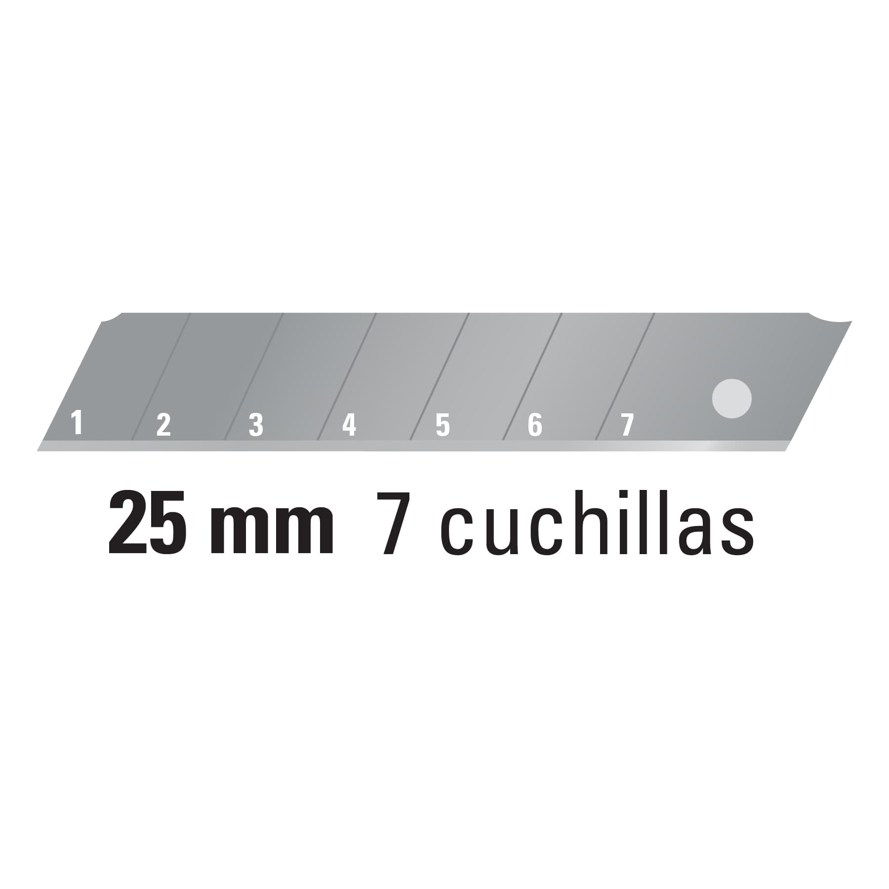 Estuche con 10 cuchillas SK4 de 25 mm para cutter, Truper / 17903