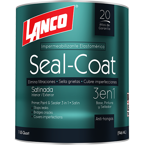 Pintura satinada Seal-Coat cuarto Lanco (blanco) / SC3493-5