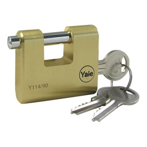 YALE BRONZE SECURITY PADLOCK FOR CURTAIN / Y114-90/127