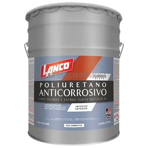 Pintura anticorrosiva poliuretano para techos y estructuras metalicas cubeta Lanco (teja) / MM91-2-